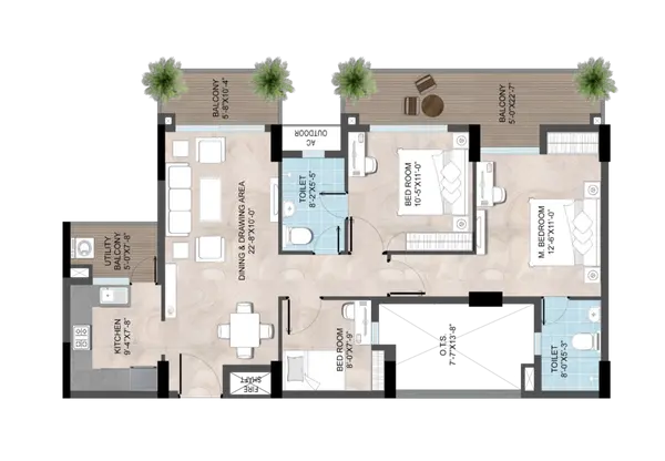 3BHK Deluxe