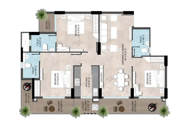 3BHK Superior